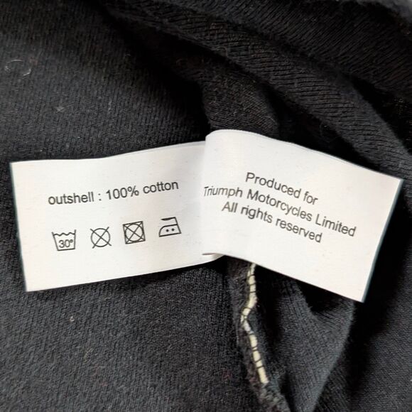 Triumph Motorcycle Graphic Tank Top Women's Large Black Rhinestone Logo Y2K - Picture 6 of 9